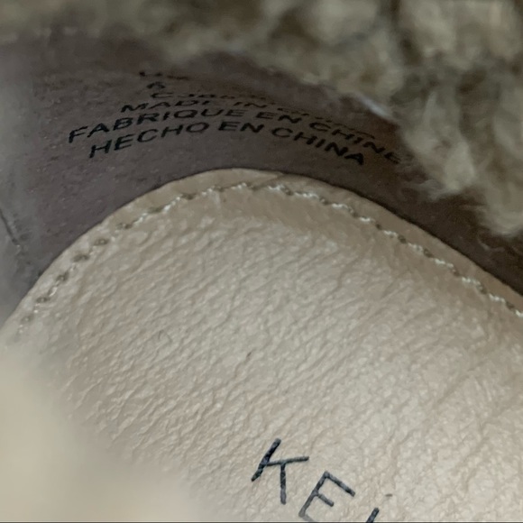 Kelsi Dagger Split Ankle Booties Sherpa Fold Top Taupe Brown Textured Size 6 - Picture 12 of 15